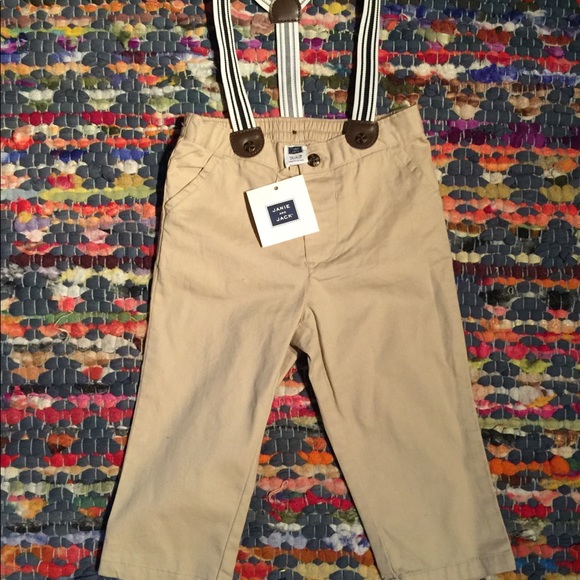 Janie and Jack Other - New with tags. Janie + Jack pants with suspenders